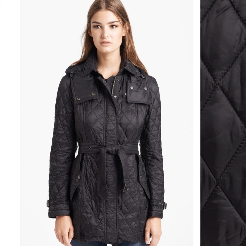 Burberry Black Finsbridge Belted Jacket, like new!